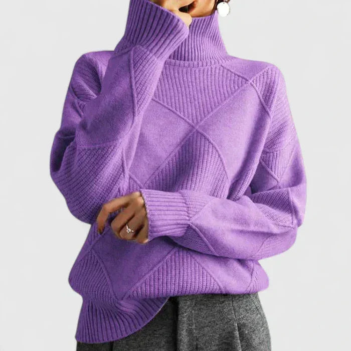 Fruta | Women's Wool Turtleneck Sweater, Soft Warm Knit Cool Weather Pullover