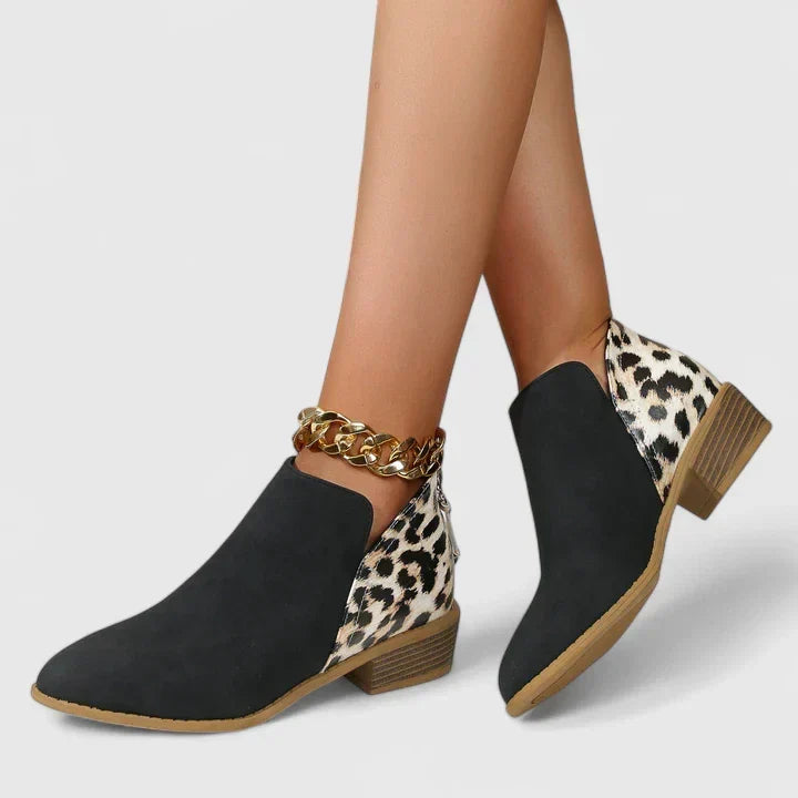 Elyzandra | Women's Block Heel Boots, Soft Lined Back-Zip Boots for Everyday Elegance
