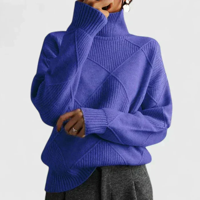 Fruta | Women's Wool Turtleneck Sweater, Soft Warm Knit Cool Weather Pullover