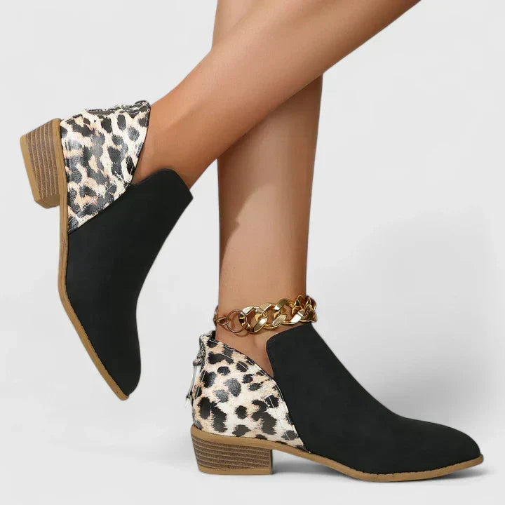 Elyzandra | Women's Block Heel Boots, Soft Lined Back-Zip Boots for Everyday Elegance