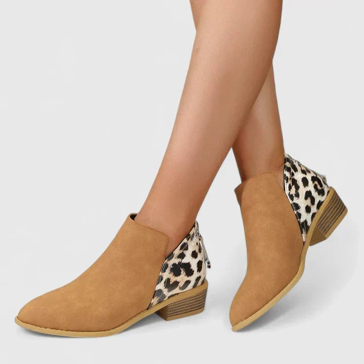 Elyzandra | Women's Block Heel Boots, Soft Lined Back-Zip Boots for Everyday Elegance
