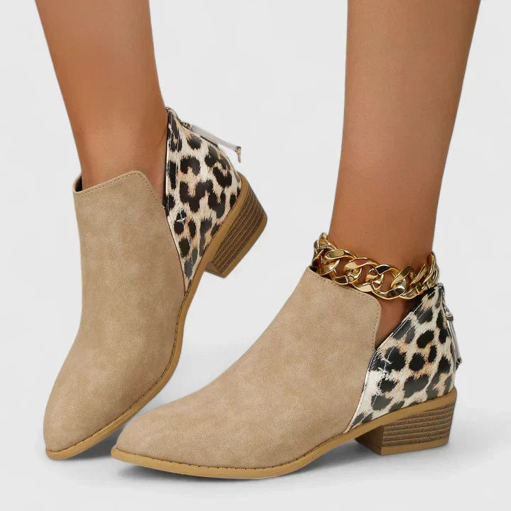 Elyzandra | Women's Block Heel Boots, Soft Lined Back-Zip Boots for Everyday Elegance