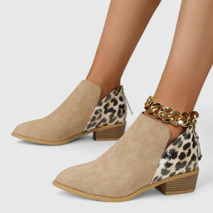 Elyzandra | Women's Block Heel Boots, Soft Lined Back-Zip Boots for Everyday Elegance