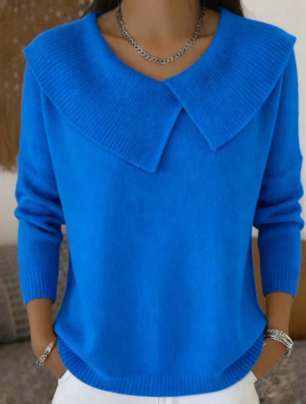 Serelinne | Women's Ribbed Knit Sweater, Collared Warm Lightweight Pullover