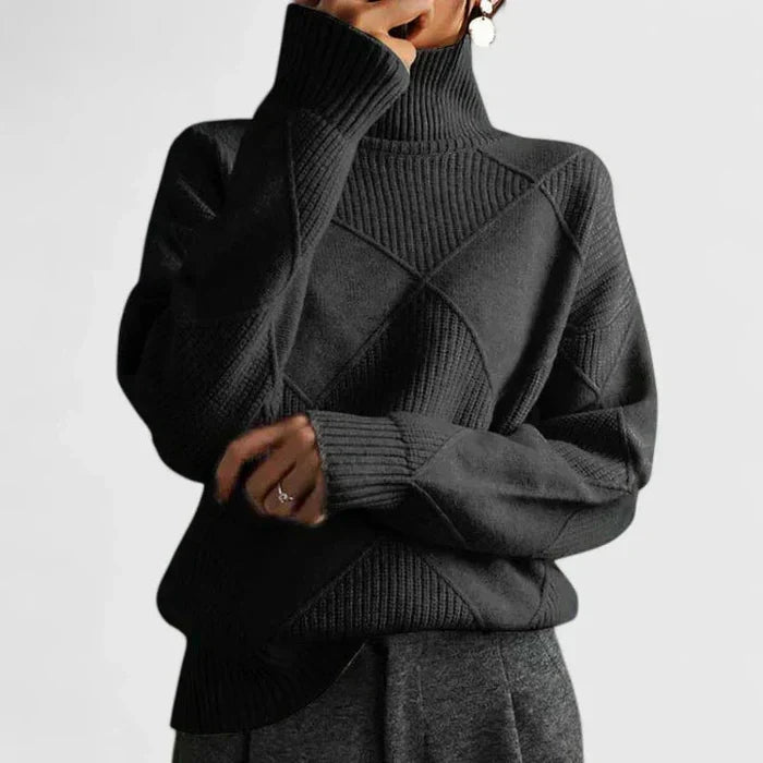 Fruta | Women's Wool Turtleneck Sweater, Soft Warm Knit Cool Weather Pullover