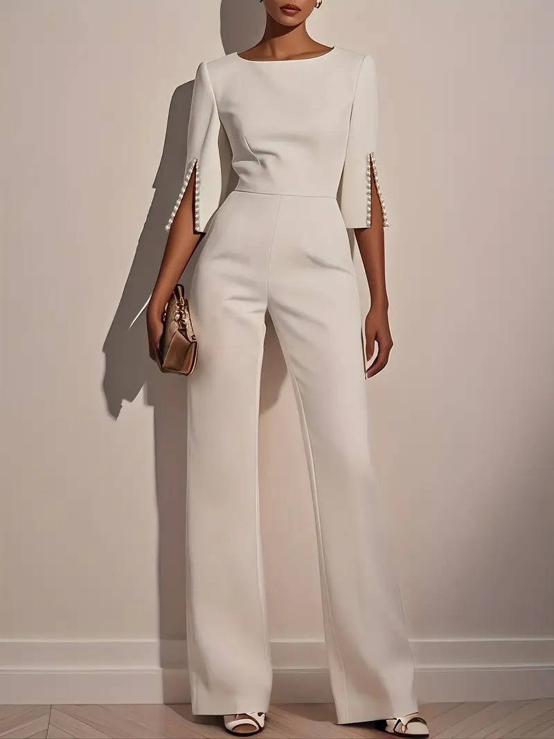 Lyndsey | Women's Three-Piece Set, Layered Top Camisole and Wide-Leg Trousers