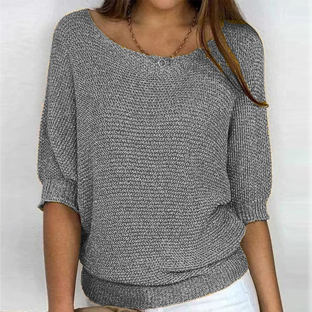 Eliana | Women's Lightweight Spring Sweater, 3/4 Sleeve Soft Knit Sweater