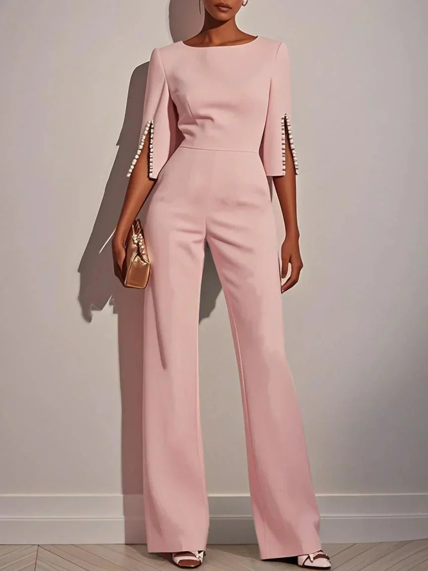 Lyndsey | Women's Three-Piece Set, Layered Top Camisole and Wide-Leg Trousers