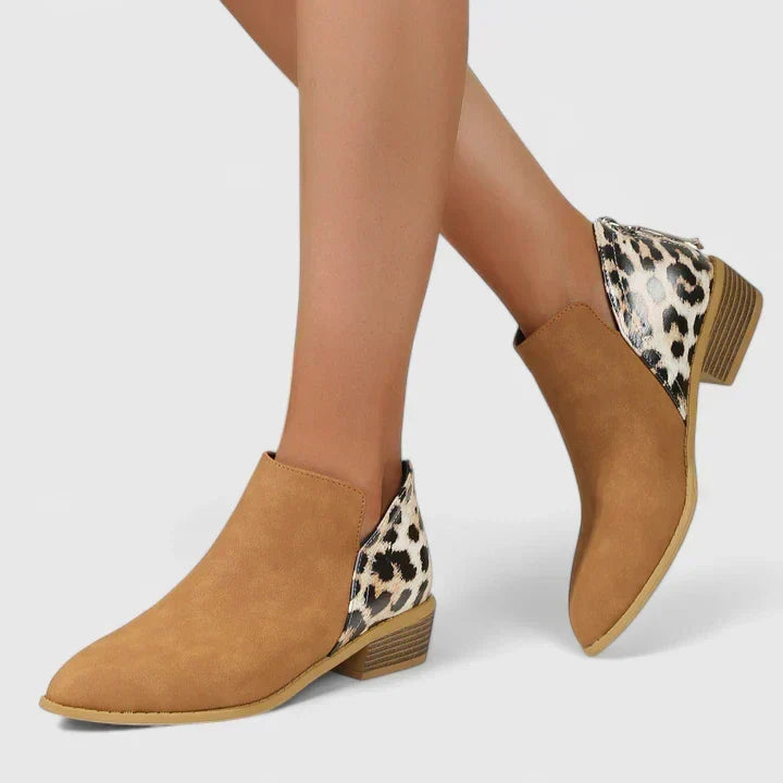 Elyzandra | Women's Block Heel Boots, Soft Lined Back-Zip Boots for Everyday Elegance