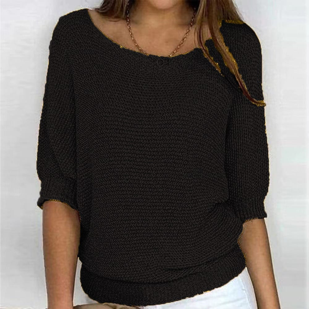 Eliana | Women's Lightweight Spring Sweater, 3/4 Sleeve Soft Knit Sweater