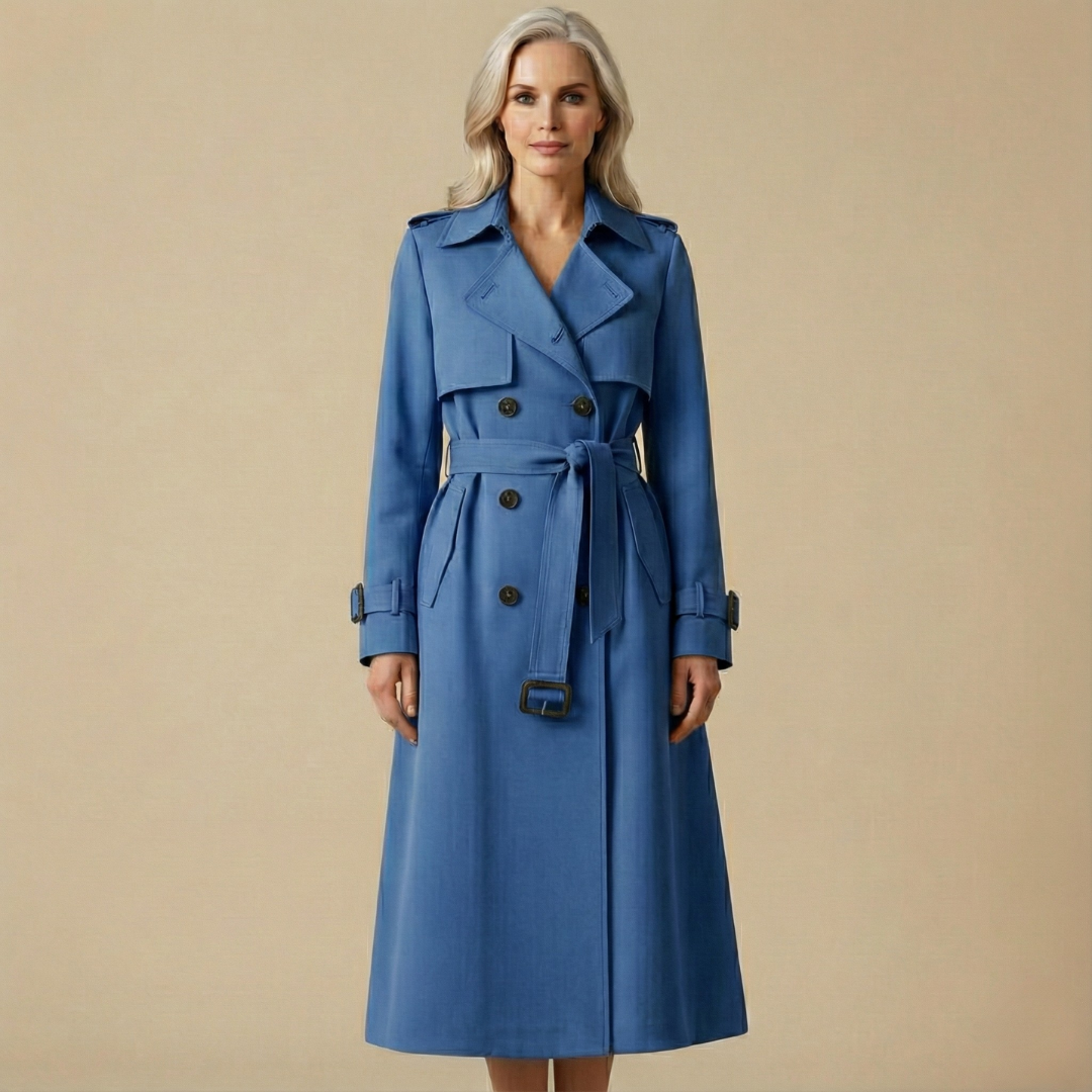 Bianca | Women's Belted Trench Coat, Warm Lined Coat with Sleek Buttons for Cold Days
