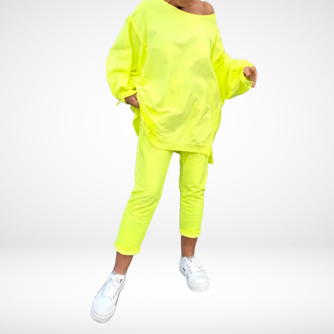 Verlie | Women's Loose Fit Two-Piece Loungewear Set, Soft Relaxed Home Outfit