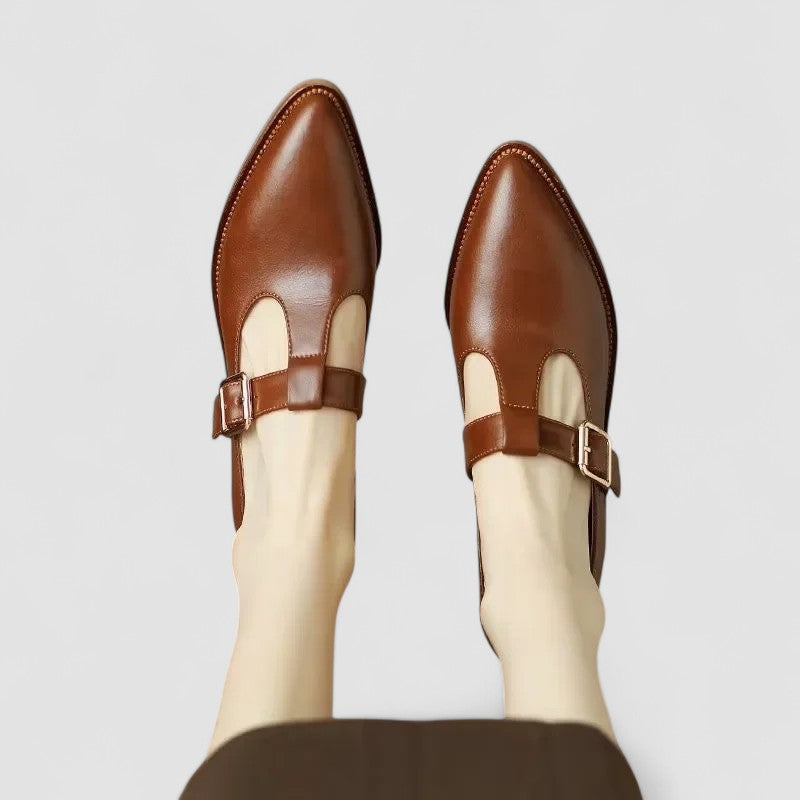 Thalynah | Women's Mid Block Heel Mary Jane Shoes, Adjustable Strap Comfort Shoes