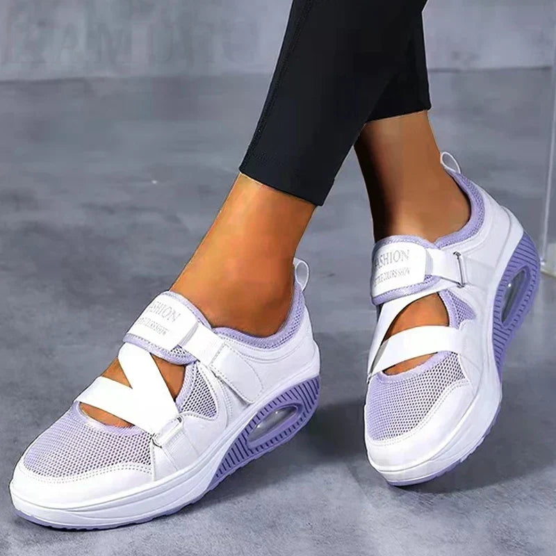 LISE | Women's Mesh Slip-On Sneakers, Lightweight Cushioned Everyday Walking Shoes