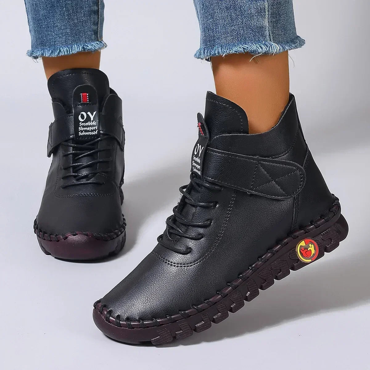 Vexia | Women's Fleece-Lined Winter Boots, Round Toe Soft Sole Boots for Casual Wear