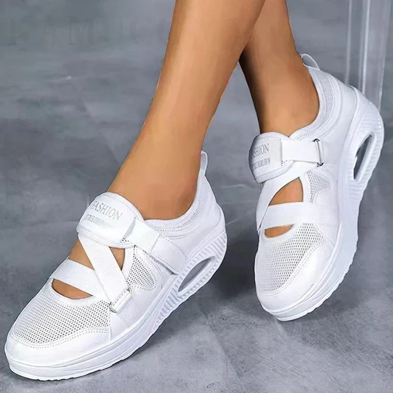 LISE | Women's Mesh Slip-On Sneakers, Lightweight Cushioned Everyday Walking Shoes