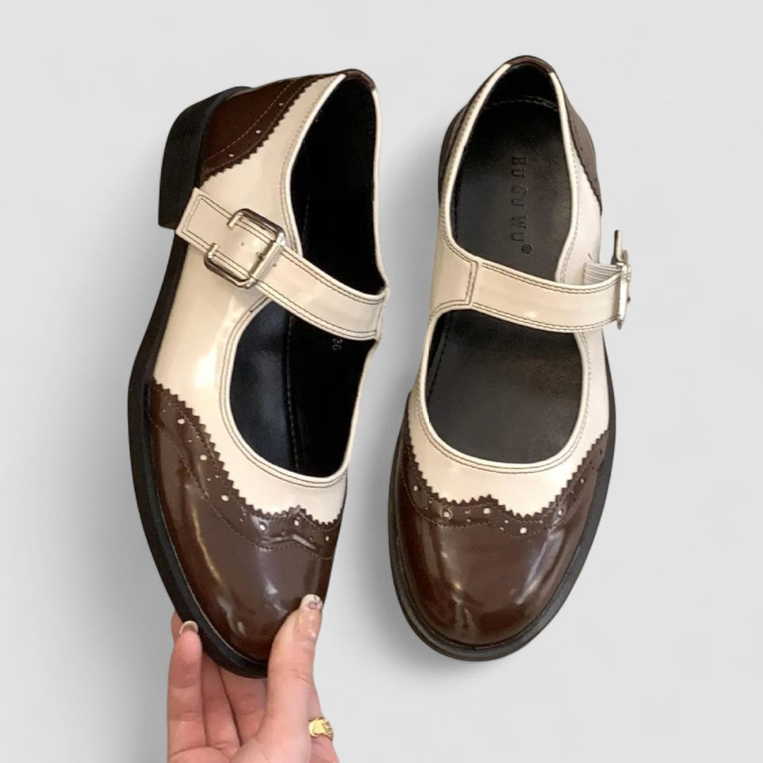 Sarah&Kate | Women's Vegan Leather Mary Jane Shoes, Round Toe Low Heel Everyday Shoes