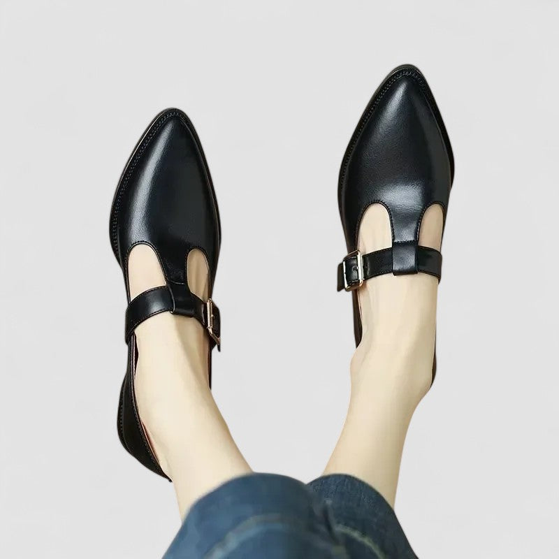 Thalynah | Women's Mid Block Heel Mary Jane Shoes, Adjustable Strap Comfort Shoes