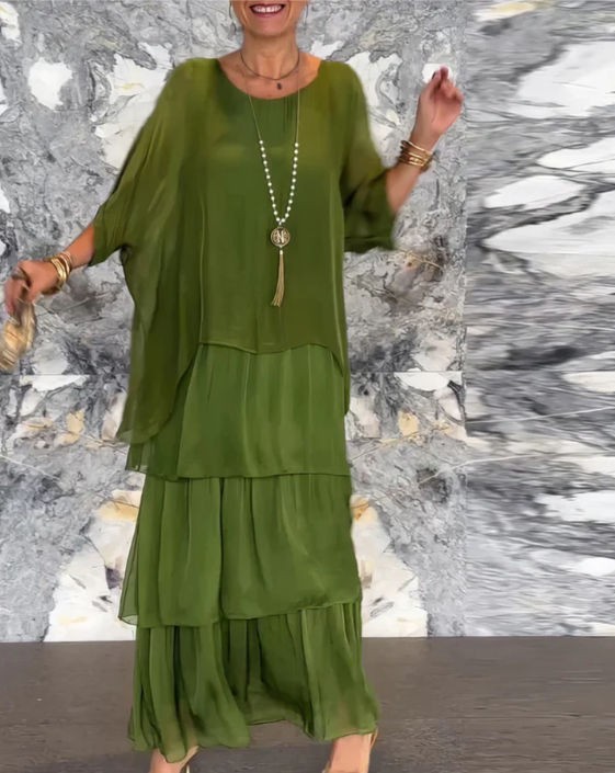 Women's Flowing Maxi Dress, Soft Draped Long Dress for Events and Everyday Wear