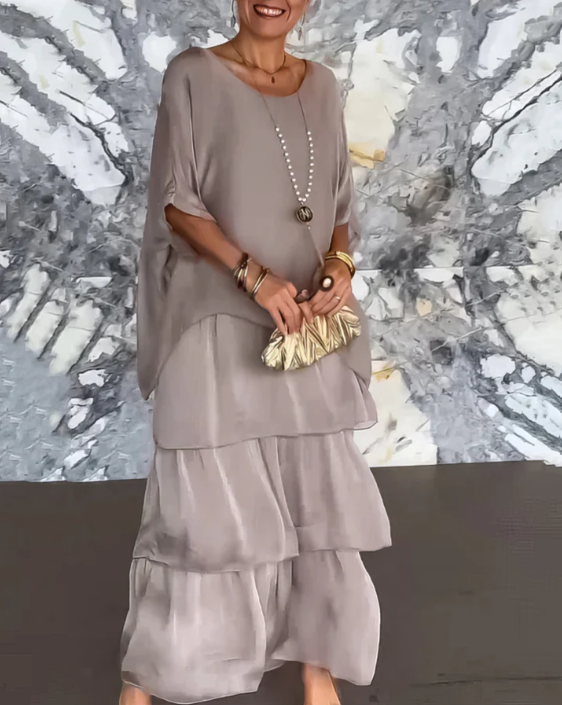 Women's Flowing Maxi Dress, Soft Draped Long Dress for Events and Everyday Wear