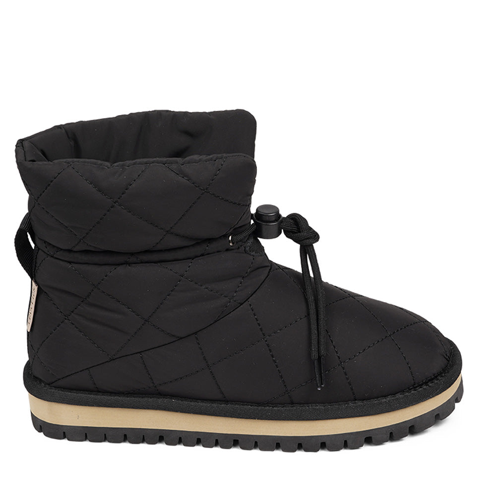 Tofana | Women's Quilted Nylon Winter Ankle Boots, Shearling Lined Slip-Resistant Boots