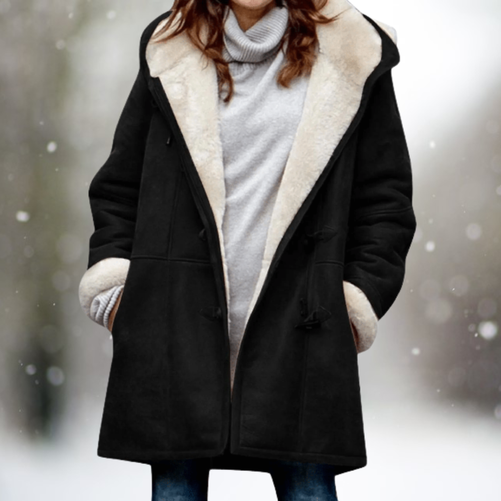 Lidia | Women's Plush Sherpa Winter Coat, Warm Cozy Coat for Cold Weather