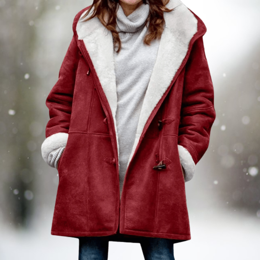 Lidia | Women's Plush Sherpa Winter Coat, Warm Cozy Coat for Cold Weather