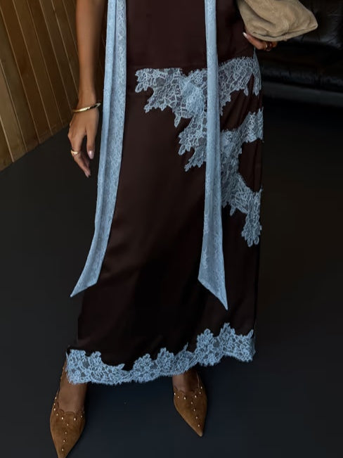 Katalina | Women's Lace Trim Two-Piece Set, Elegant Co-Ord Outfit for Weddings