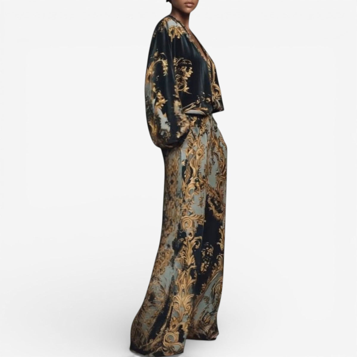 Maureen | Women's Printed Two-Piece Set, Flowing Co-Ord Outfit for Day to Evening