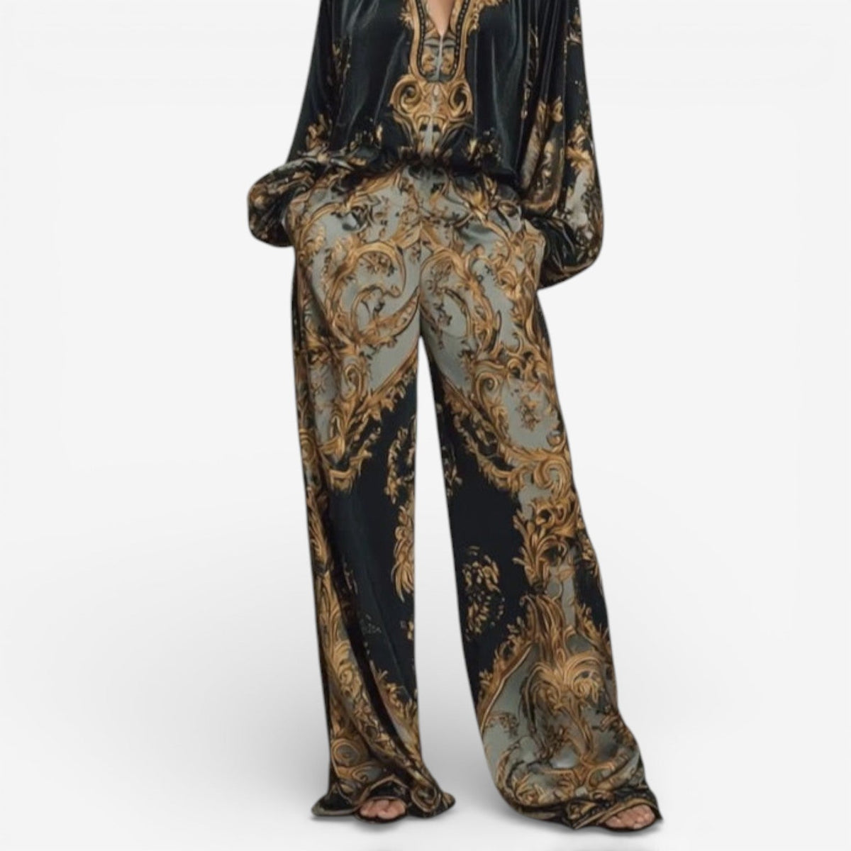 Maureen | Women's Printed Two-Piece Set, Flowing Co-Ord Outfit for Day to Evening