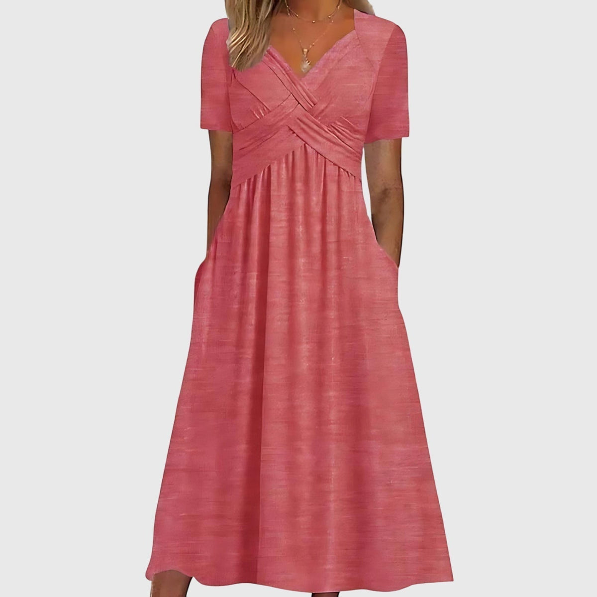 Manola | Women's A-Line Midi Dress, Tummy Control Dress for Every Occasion