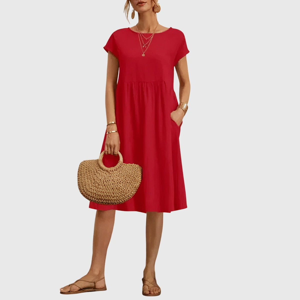 Mirabel | Women's Seamless Flowy Mini Dress, Lightweight Spring Dress for Day to Night