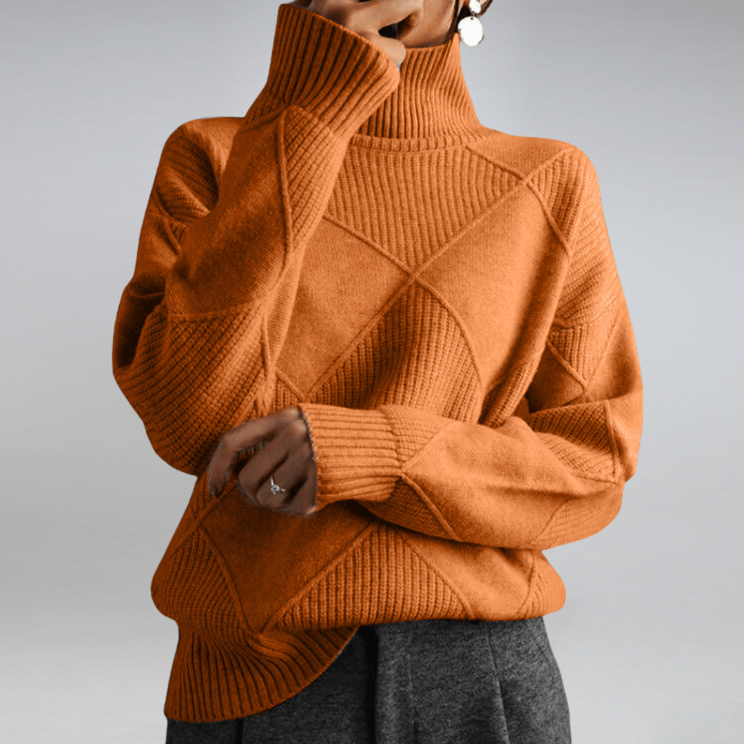 Fruta | Women's Wool Turtleneck Sweater, Soft Warm Knit Cool Weather Pullover
