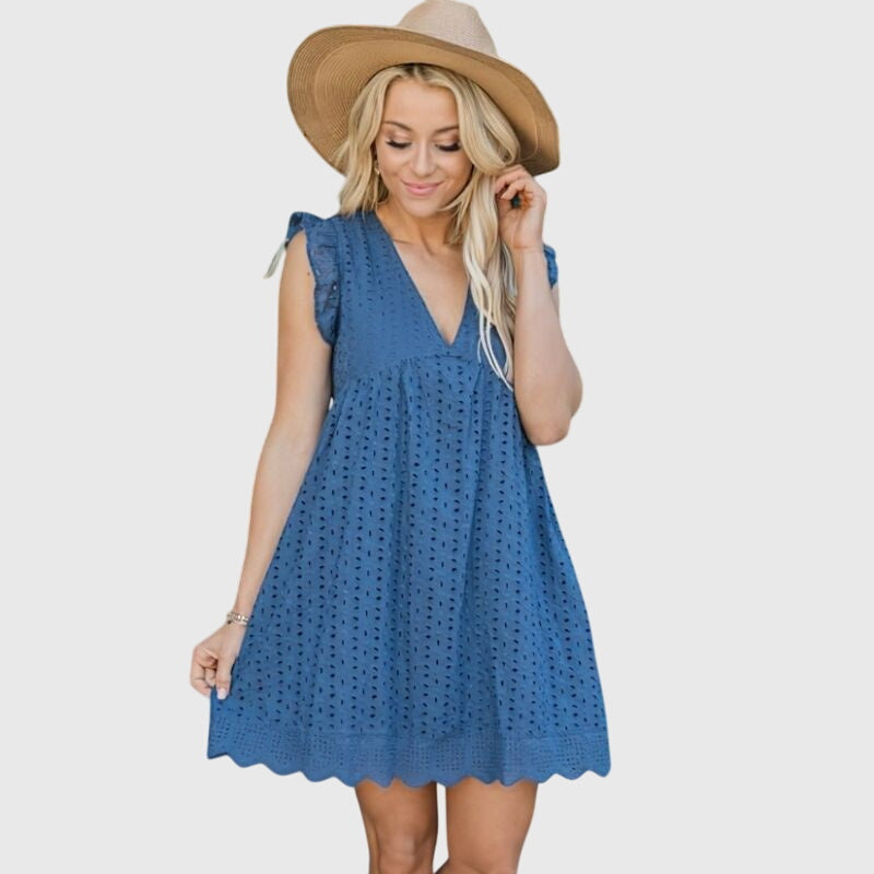 Diana | Women's 2-in-1 Mini Summer Dress, Casual Day Dress with Hidden Pockets