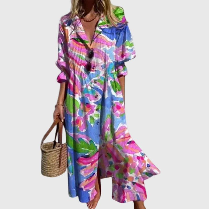 Zariah | Women's Embellished Bohemian Maxi Dress, Airy Flowy Dress for Beach and Festivals