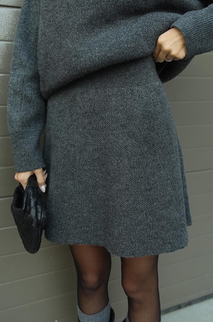 Esme | Women's Knit Sweater and Skirt Two-Piece Set, Soft Relaxed Fit Matching Set