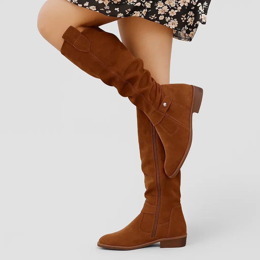 Nora | Women's Synthetic Suede Ankle Boots, Gel-Cushioned Wide Fit Comfort Boots