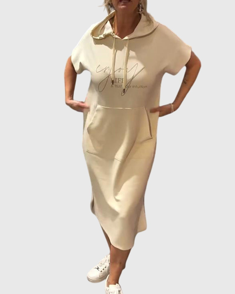 Marlowe | Women's Relaxed Fit Hoodie Dress, Casual Hooded Dress with Pockets