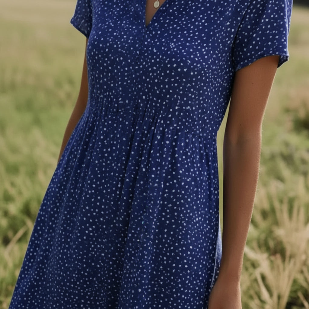 Tansy | Women's Lightweight Midi Dress, Breathable Casual Dress for Warm Days