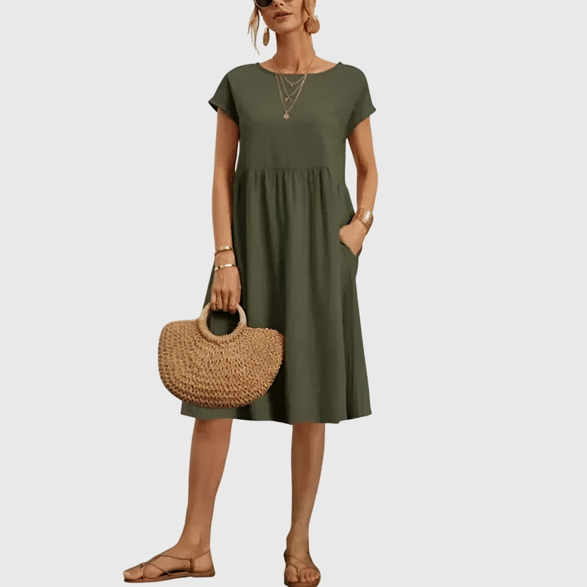Mirabel | Women's Seamless Flowy Mini Dress, Lightweight Spring Dress for Day to Night
