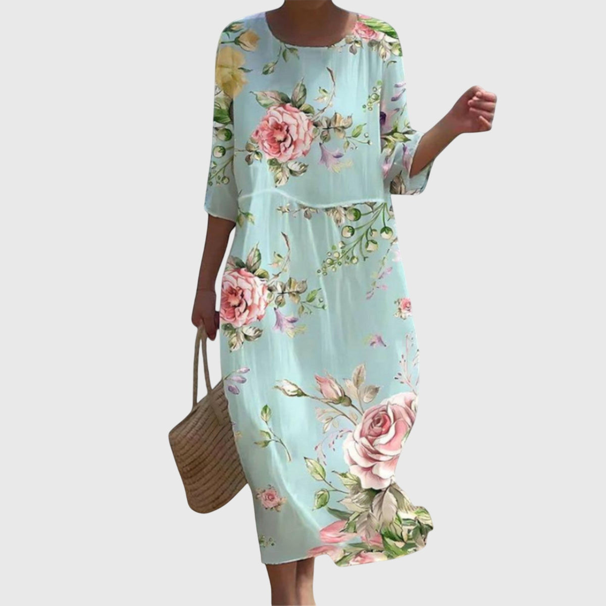 Hayley | Women's Floral Print Maxi Dress, Flowy Everyday Dress for Casual Occasions
