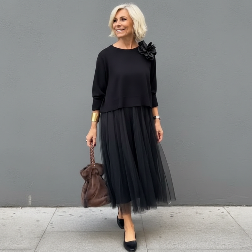 Emmie | Women's Knit Two-Piece Set, Sleeveless Dress and Layering Top Outfit
