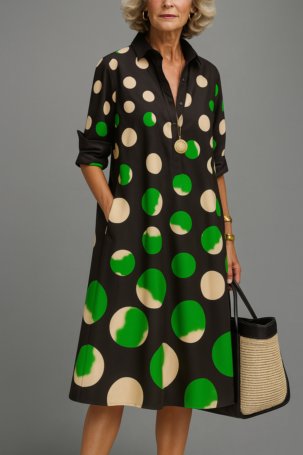 Diana | Women's Minimalist Midi Dress, Fluid Drape Workwear Dress for Work or Leisure
