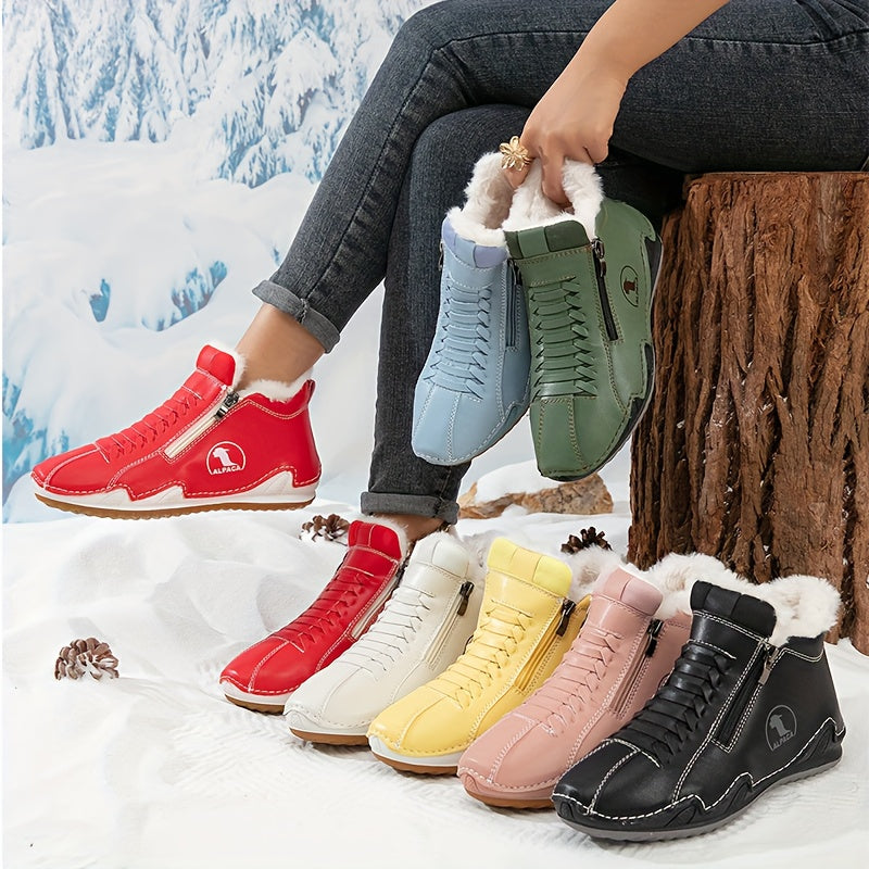 Heleny | Women's Wide Toe Box Winter Boots, Cushioned Warm Lined Boots for Sensitive Feet