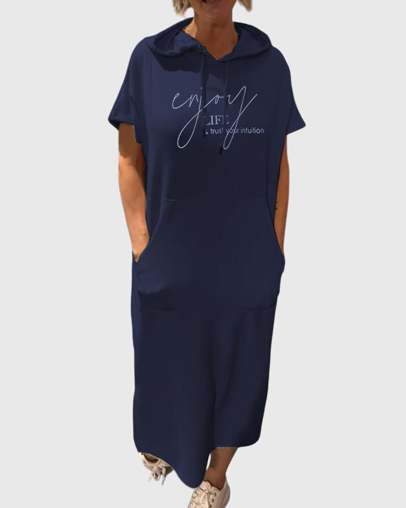 Marlowe | Women's Relaxed Fit Hoodie Dress, Casual Hooded Dress with Pockets