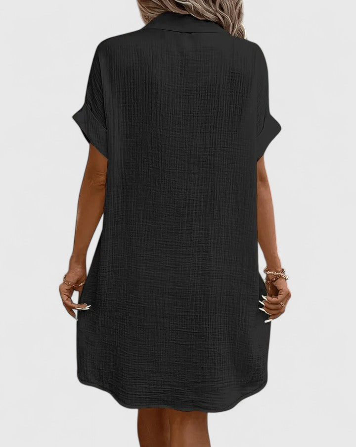 Gianelleza | Women's Relaxed Fit Midi Dress, Lightweight Breathable Summer Dress