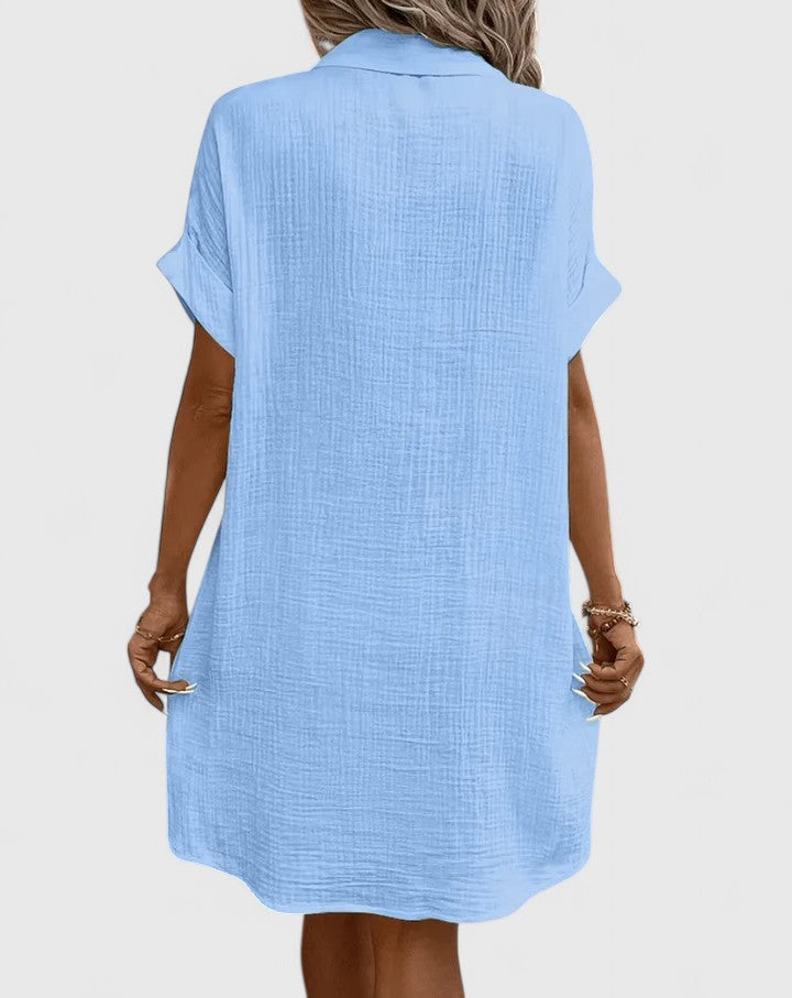 Gianelleza | Women's Relaxed Fit Midi Dress, Lightweight Breathable Summer Dress