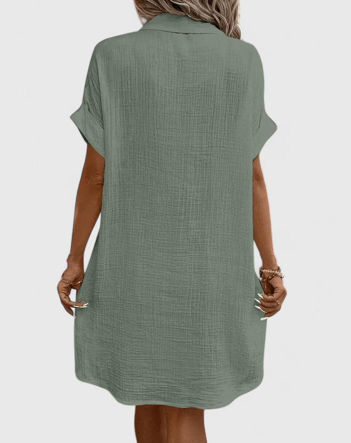 Gianelleza | Women's Relaxed Fit Midi Dress, Lightweight Breathable Summer Dress