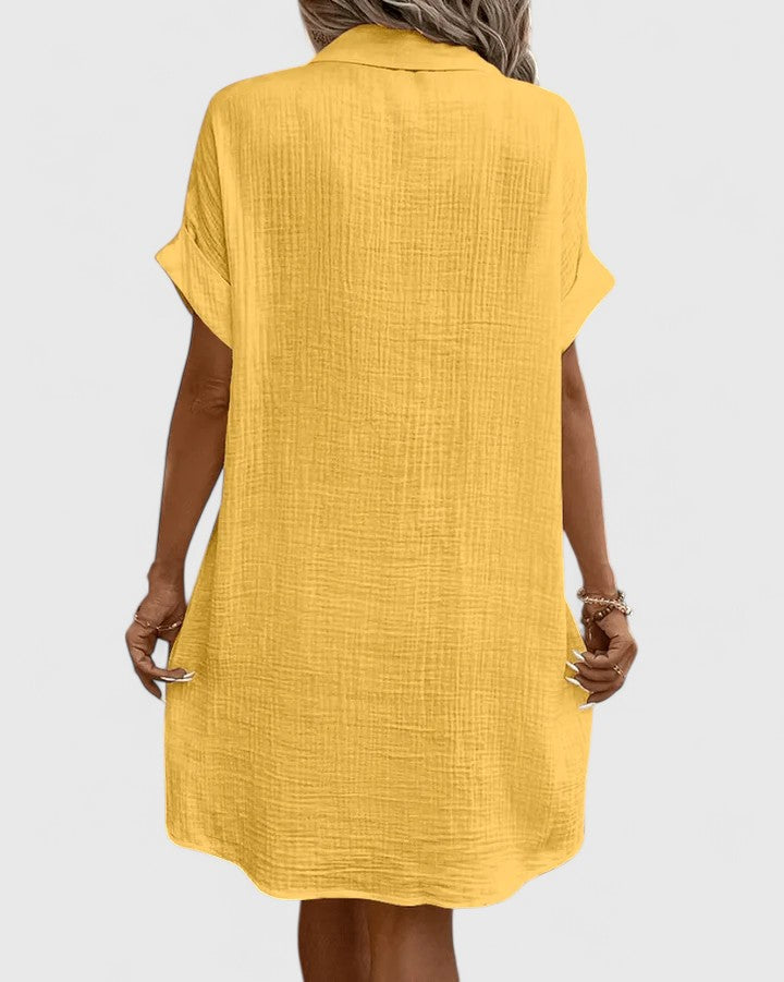 Gianelleza | Women's Relaxed Fit Midi Dress, Lightweight Breathable Summer Dress
