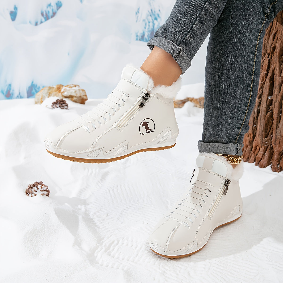 Heleny | Women's Wide Toe Box Winter Boots, Cushioned Warm Lined Boots for Sensitive Feet